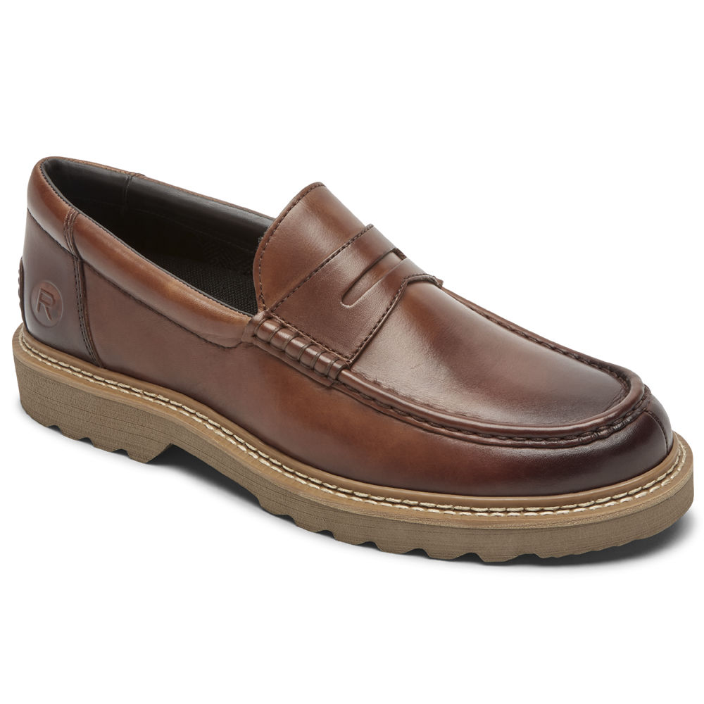 Sapato Vela Rockport Homem Marrom - Peirson Penny Keeper - 43761TMFP